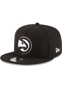 New Era Atlanta Hawks Black Primary Logo Basic Snap 9FIFTY Mens Snapback Hat