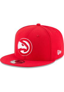 New Era Atlanta Hawks Red Primary Logo Basic Snap 9FIFTY Mens Snapback Hat