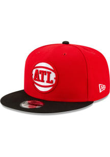 New Era Atlanta Hawks Red 2T Alt Logo Basic 9FIFTY Mens Snapback Hat