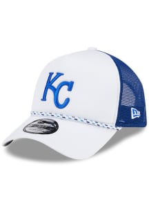 New Era Kansas City Royals Court Sport Foam Rope Trucker Adjustable Hat - White