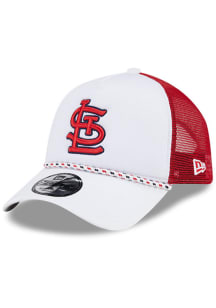 New Era St Louis Cardinals Court Sport Foam Rope Trucker Adjustable Hat - White