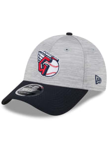 New Era Cleveland Guardians 2T Active Snap 9FORTY Adjustable Hat - Grey