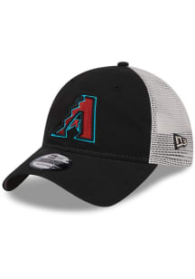 New Era Arizona Diamondbacks Game Day Super Side Patch Trucker 9TWENTY Adjustable Hat - Black