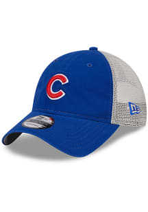 New Era Chicago Cubs Game Day Super Side Patch Trucker 9TWENTY Adjustable Hat - Blue