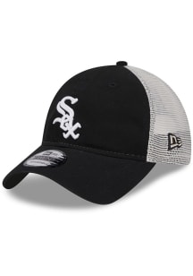 New Era Chicago White Sox Game Day Super Side Patch Trucker 9TWENTY Adjustable Hat - Black