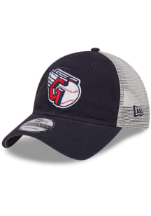 New Era Cleveland Guardians Game Day Super Side Patch Trucker 9TWENTY Adjustable Hat - Navy Blue