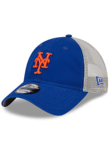 New Era New York Mets Game Day Super Side Patch Trucker 9TWENTY Adjustable Hat - Blue