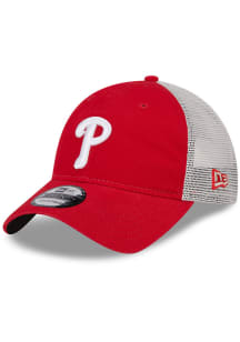 New Era Philadelphia Phillies Game Day Super Side Patch Trucker 9TWENTY Adjustable Hat - Red