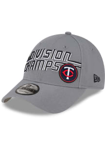 New Era Minnesota Twins 2023 Division Champions 9FORTY Adjustable Hat - Grey