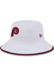 New Era Philadelphia Phillies White BCKT GAME DAY 17557 Mens Bucket Hat