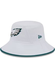 New Era Philadelphia Eagles White BCKT GAME DAY 17557 Mens Bucket Hat