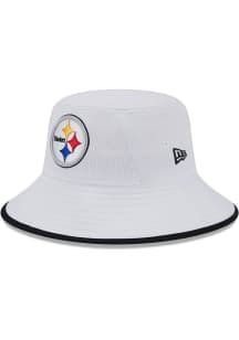 New Era Pittsburgh Steelers White BCKT GAME DAY 17557 Mens Bucket Hat
