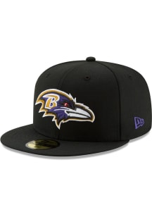 New Era Baltimore Ravens Mens Black Basic 59FIFTY Fitted Hat