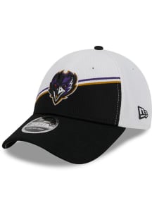 New Era Baltimore Ravens 2023 Sideline Stretch 9FORTY Adjustable Hat - White