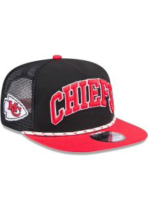 New Era Kansas City Chiefs Black Throwback Golfer Rope 9FIFTY Mens Snapback Hat