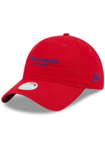 New Era Philadelphia Phillies Red Throwback Mini Script 9TWENTY Womens Adjustable Hat