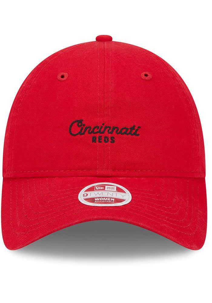 New Era Cincinnati Reds Red Throwback Mini Script 9TWENTY Womens Adjustable Hat