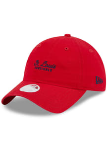 New Era St Louis Cardinals Red Throwback Mini Script 9TWENTY Womens Adjustable Hat