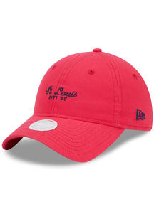 New Era St Louis City SC Red Throwback Mini Script 9TWENTY Womens Adjustable Hat