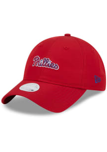 New Era Philadelphia Phillies Red Active Mini Mark W 9TWENTY Womens Adjustable Hat