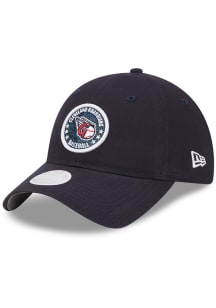 New Era Cleveland Guardians Navy Blue Active Logo Wheel W 9TWENTY Womens Adjustable Hat