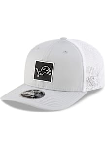 New Era Detroit Lions Silicone 9SEVENTY Stretch Snap Trucker Adjustable Hat - Blue