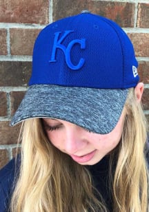 New Era Kansas City Royals Mens Blue Tonal Tech 39THIRTY Flex Hat