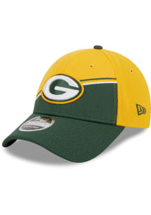 New Era Green Bay Packers 2023 Sideline Stretch 9FORTY Adjustable Hat - Yellow