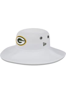 New Era Green Bay Packers White 2023 Training Camp Mens Bucket Hat