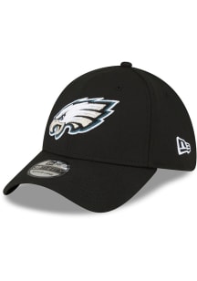 New Era Philadelphia Eagles Mens Black Current Logo Team Classic 39THIRTY Flex Hat