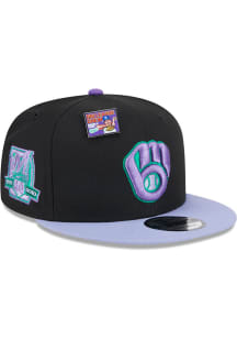 New Era Milwaukee Brewers Black Big League Chew 9FIFTY Mens Snapback Hat