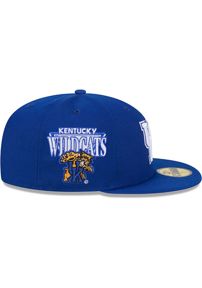 New Era Kentucky Wildcats Mens Blue Throwback Side Emb 59FIFTY Fitted Hat