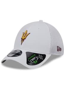 New Era Arizona State Sun Devils Mens White Game Day Recycled 39THIRTY Flex Hat