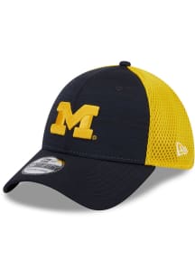 New Era Michigan Wolverines Mens Navy Blue Game Day TC Distinct 2T 39THIRTY Flex Hat