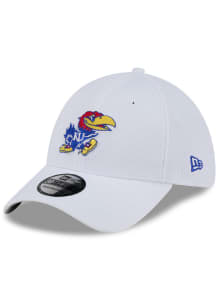 New Era Kansas Jayhawks Mens White Active 39THIRTY Flex Hat