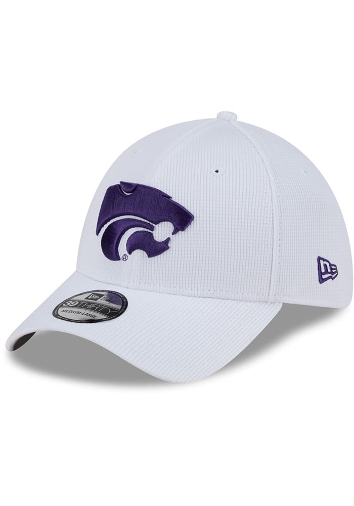 New Era K-State Wildcats Mens White Active 39THIRTY Flex Hat
