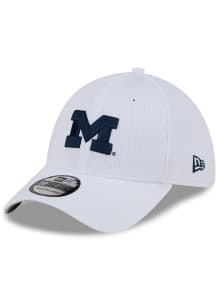New Era Michigan Wolverines Mens White Active 39THIRTY Flex Hat