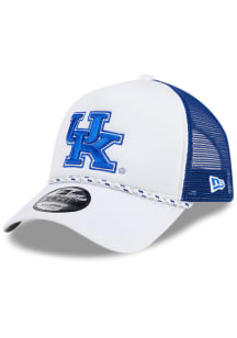 New Era Kentucky Wildcats Court Sport Foam Rope Trucker Adjustable Hat - White