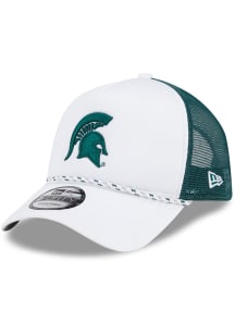 New Era White Michigan State Spartans Court Sport Foam Rope Trucker Adjustable Hat