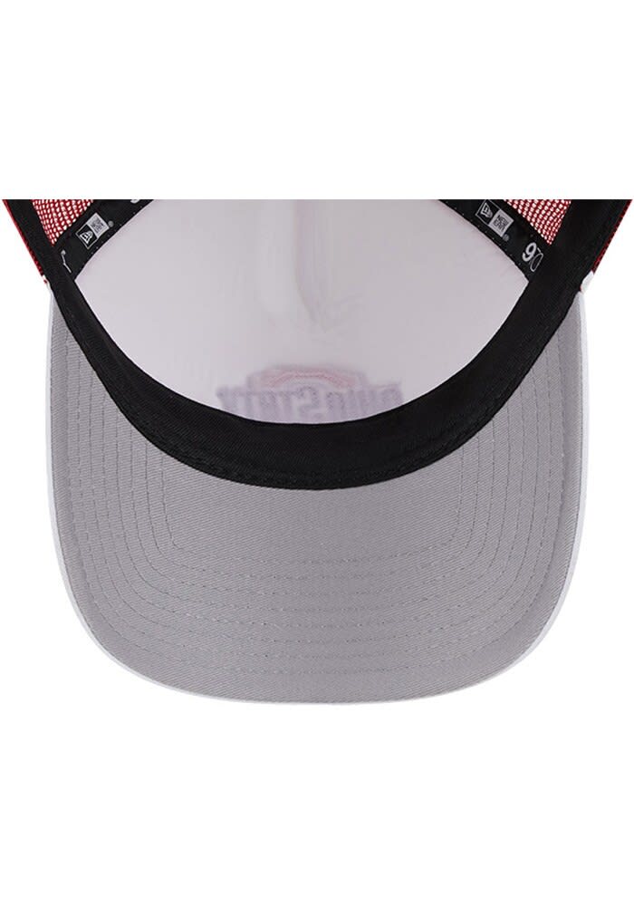 New Era Ohio State Buckeyes Court Sport Foam Rope Trucker Adjustable Hat - White