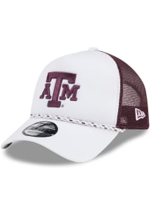 New Era Texas A&amp;M Aggies Court Sport Foam Rope Trucker Adjustable Hat - White