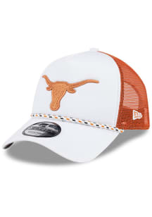 New Era Texas Longhorns Court Sport Foam Rope Trucker Adjustable Hat - White