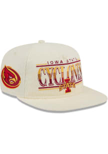 New Era Iowa State Cyclones White Throwback Cord Golfer 9FIFTY Mens Snapback Hat