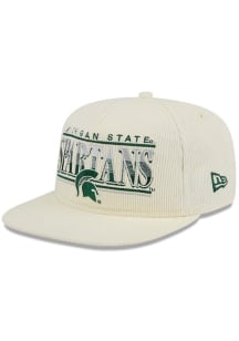 New Era Michigan State Spartans White Throwback Cord Golfer 9FIFTY Mens Snapback Hat