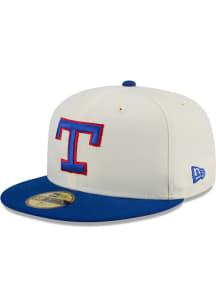 New Era Texas Rangers Mens White Chrome 2T Historic Evergreen 59FIFTY Fitted Hat