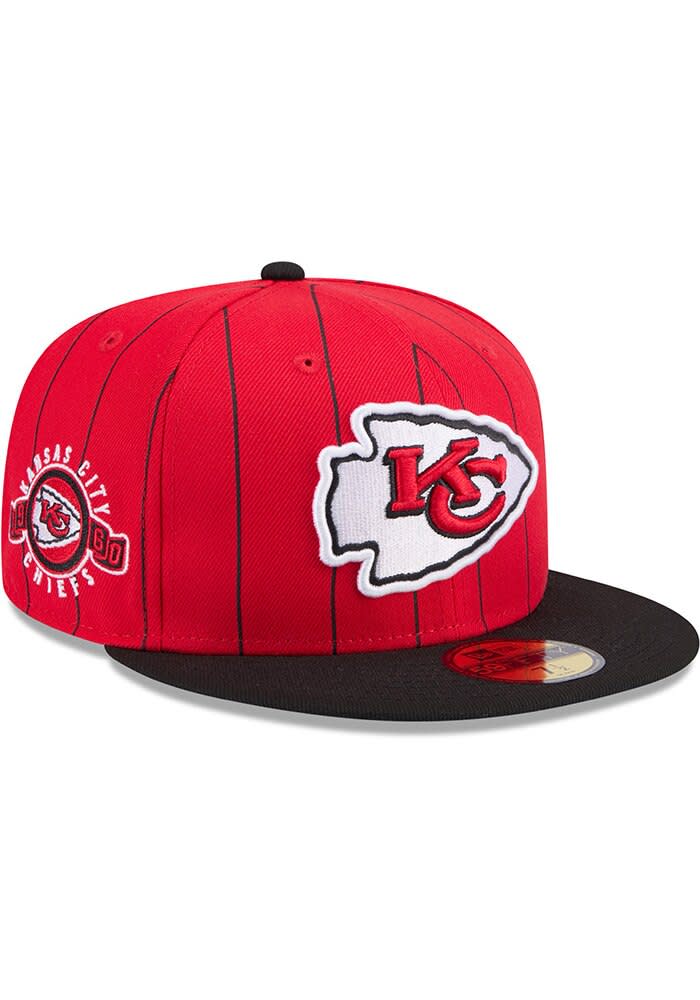 Kansas City Chiefs Mens Throwback 2T Pinstripe 59FIFTY Red New Era