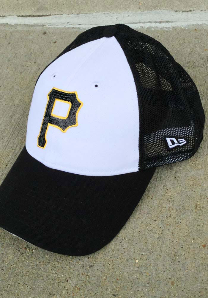 New Era Pittsburgh Pirates Black Spark Mesh LS 9TWENTY Womens Adjustable Hat