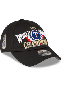 New Era Texas Rangers 2023 World Series Champions Locker Room 9FORTY Adjustable Hat - Black