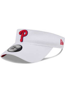 New Era Philadelphia Phillies Mens White Game Day Primary UV Adjustable Visor