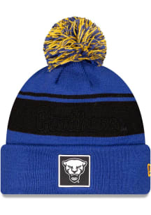 Pitt Panthers New Era Dart Cuff Pom Beanie Mens Knit Hat - Blue